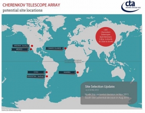 Propozycje lokalizacji naziemnych obserwatoriów astronomicznych (źródło: phys.org) Propozycje lokalizacji naziemnych obserwatoriów astronomicznych (źródło: phys.org)